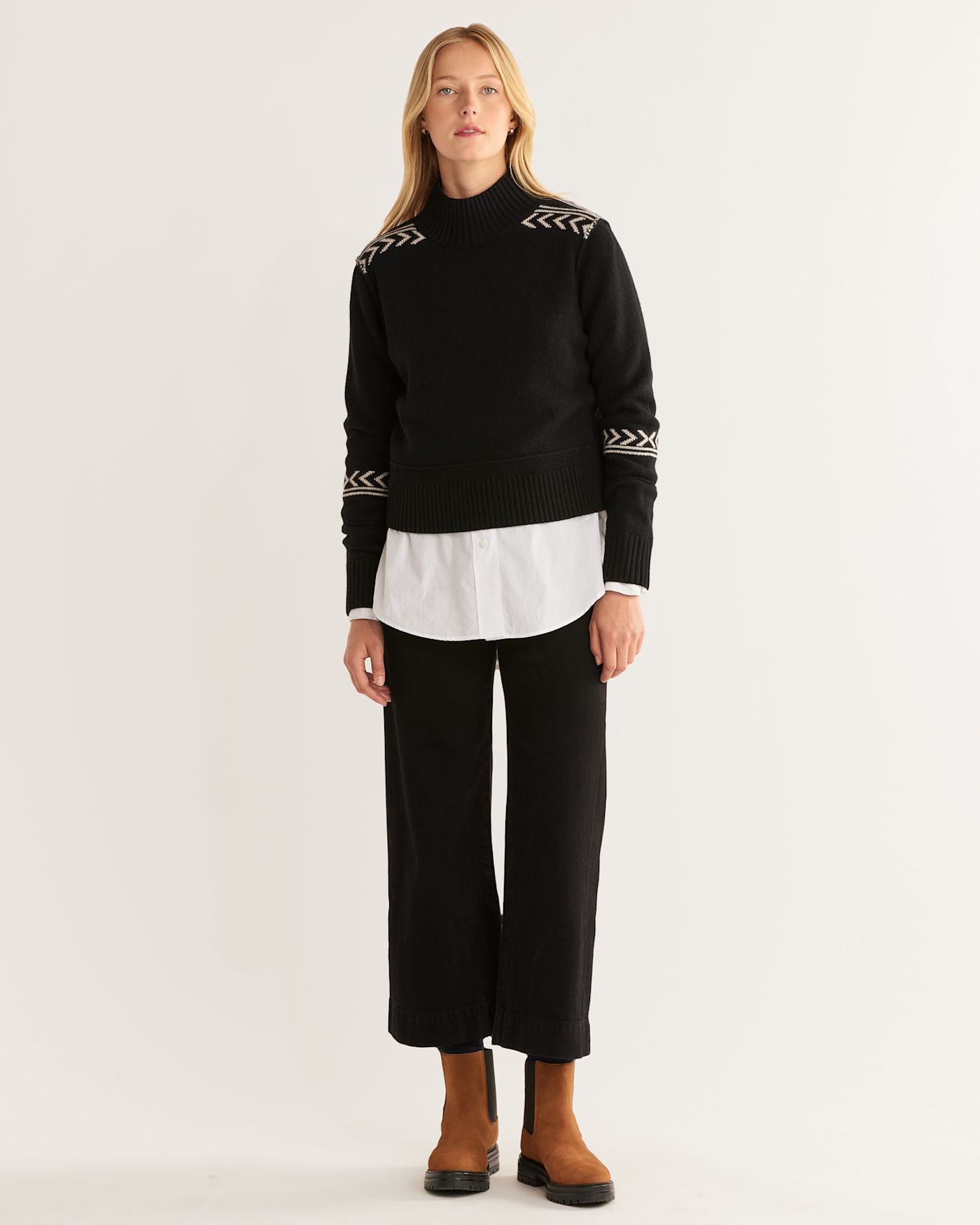 WOMEN'S VINTAGE MOCKNECK MERINO PULLOVER